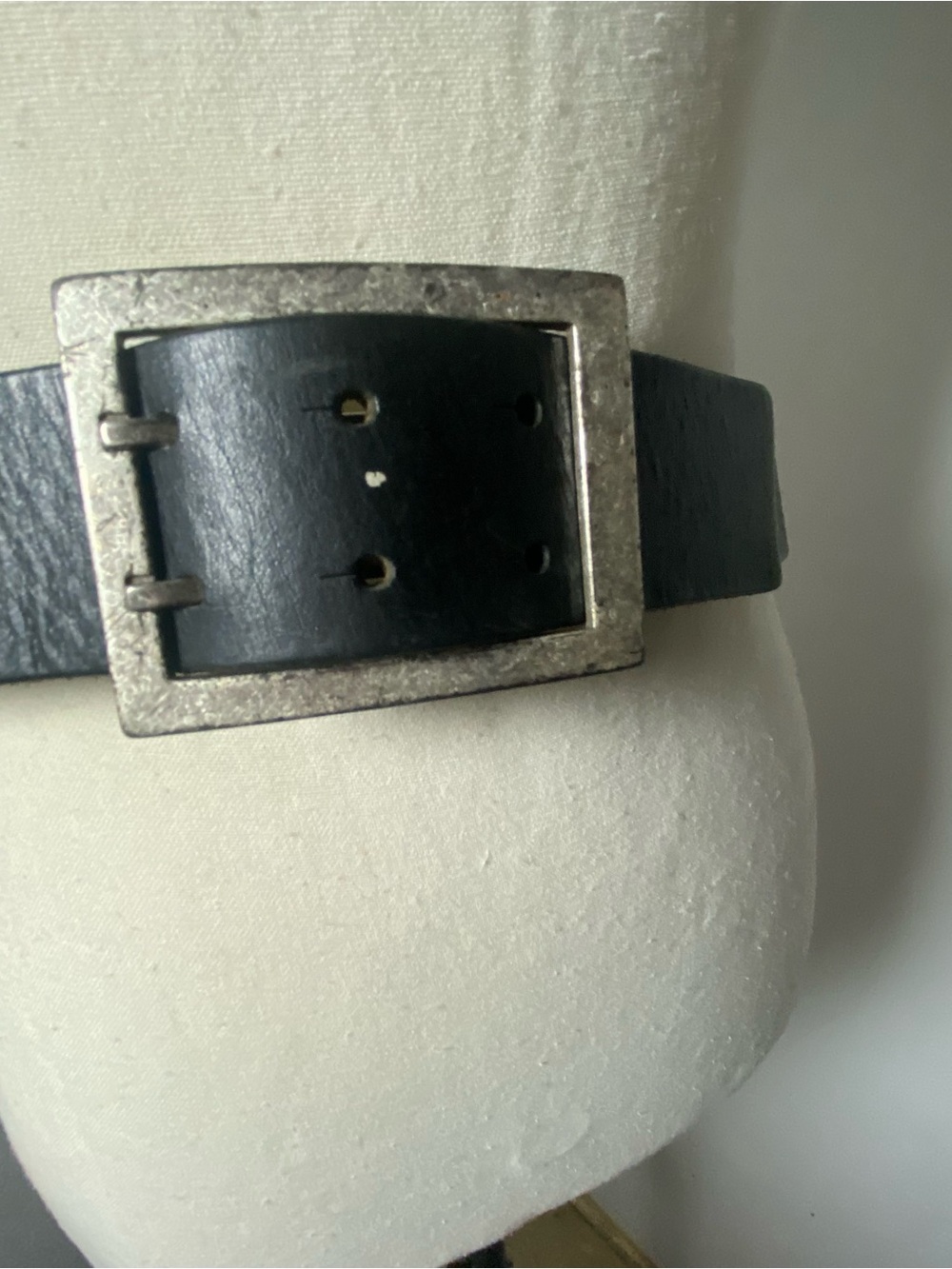 Y2K Nine West Black Leather American Flag Belt Size M/L - Picture 6 of 6